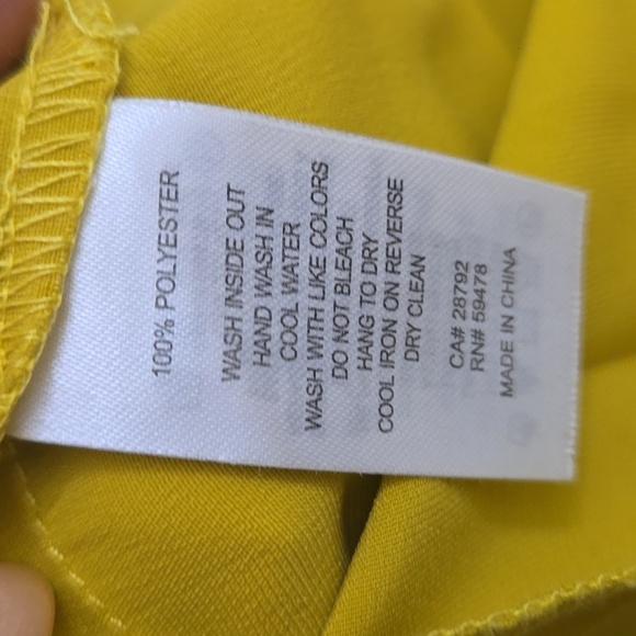 Rachel Zoe Mustard Yellow Pleated Midi Skirt Preppy Office Business Casual - Picture 6 of 6